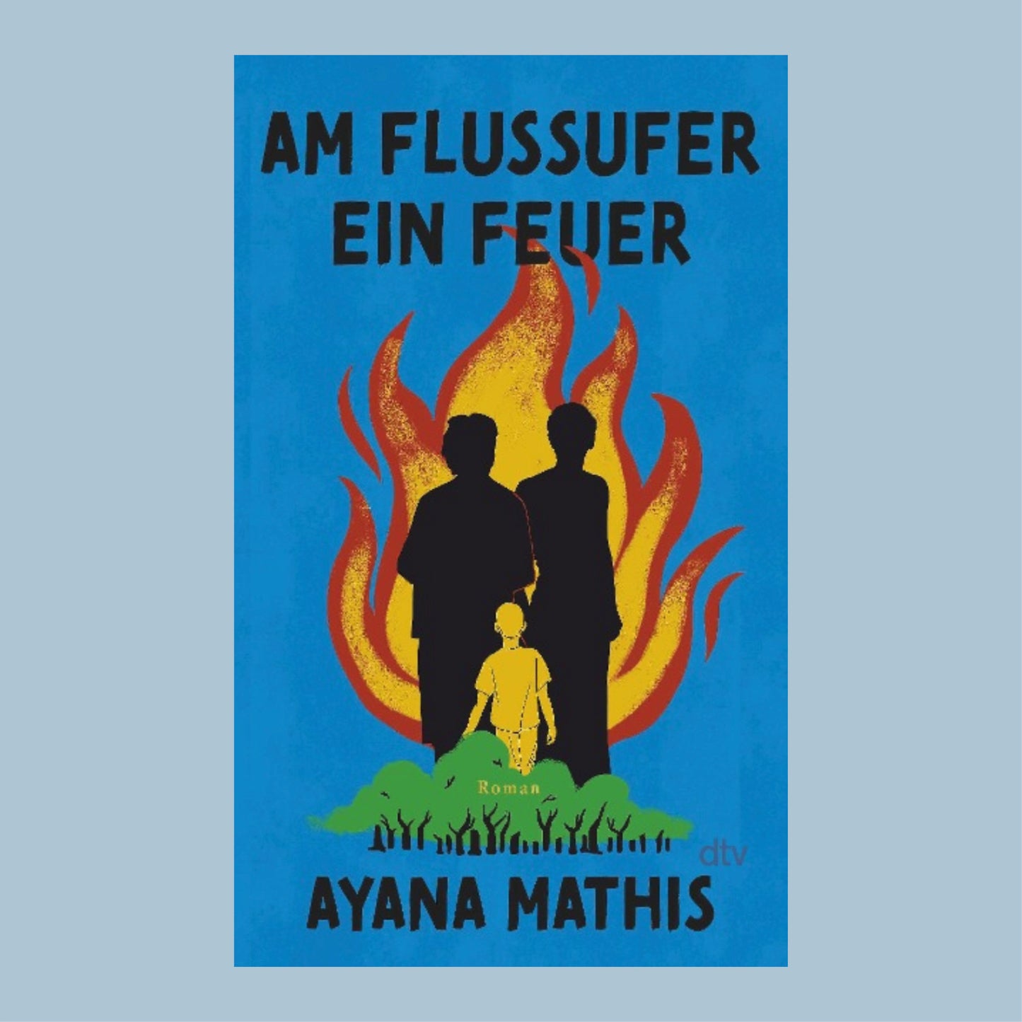 Am Flussufer ein Feuer