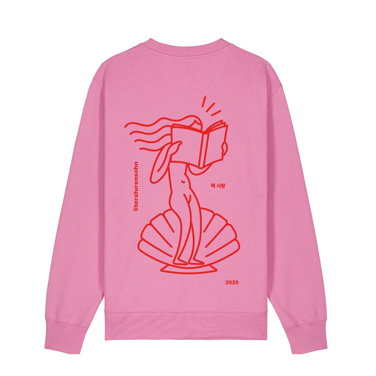 venus reading crew neck - pink