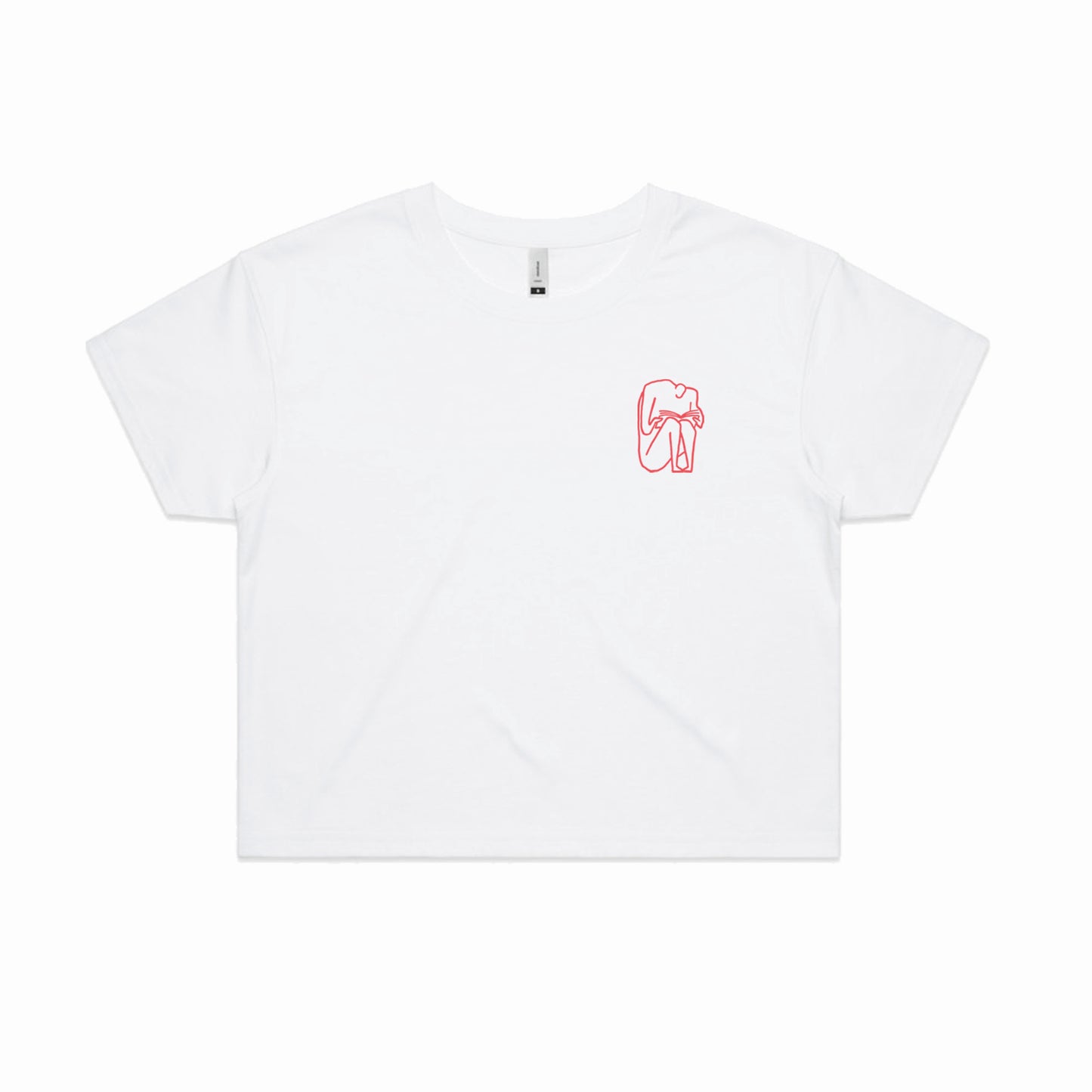 I SHOULD HAVE STAYED HOME AND READ crop shirt - white