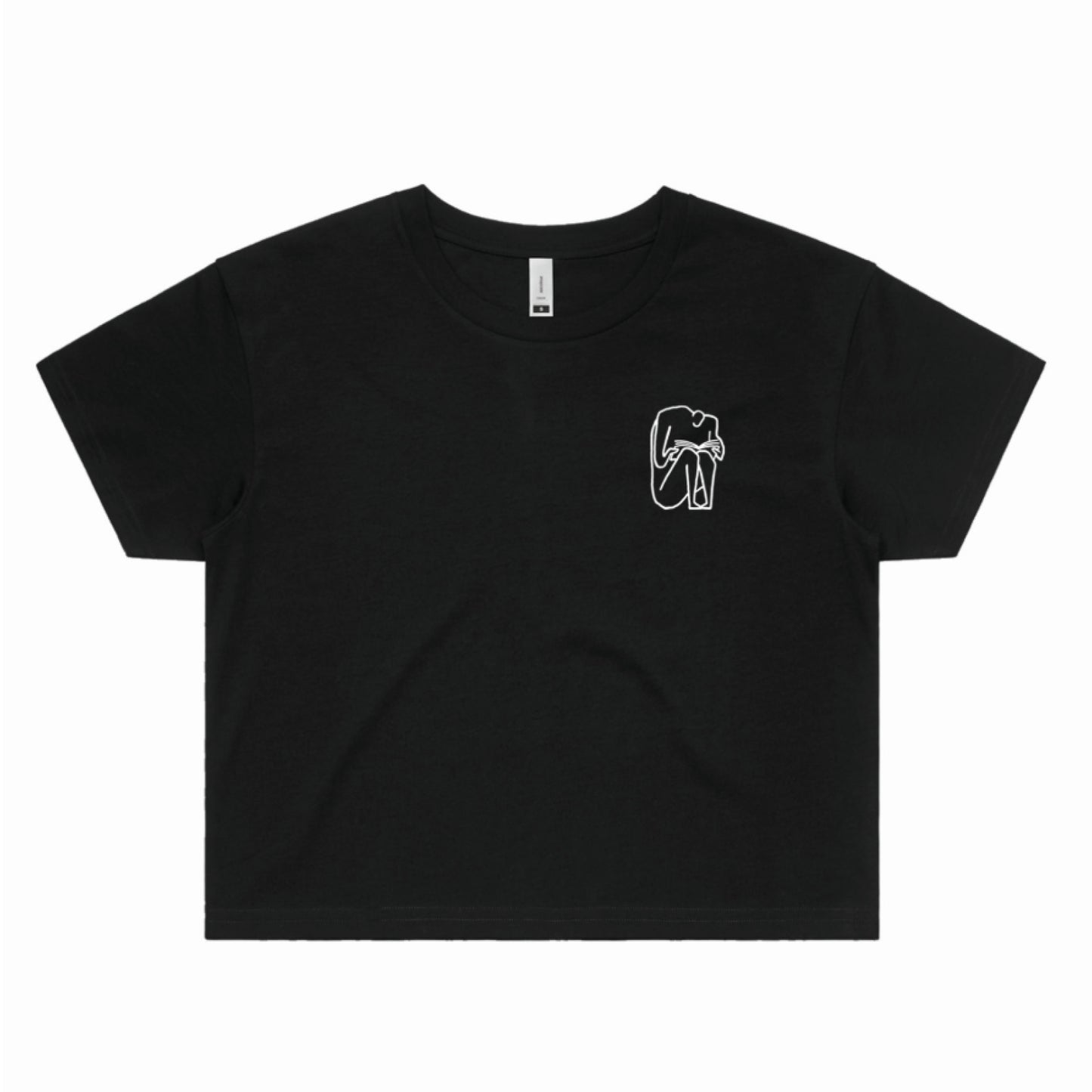I SHOULD HAVE STAYED HOME AND READ crop shirt - black