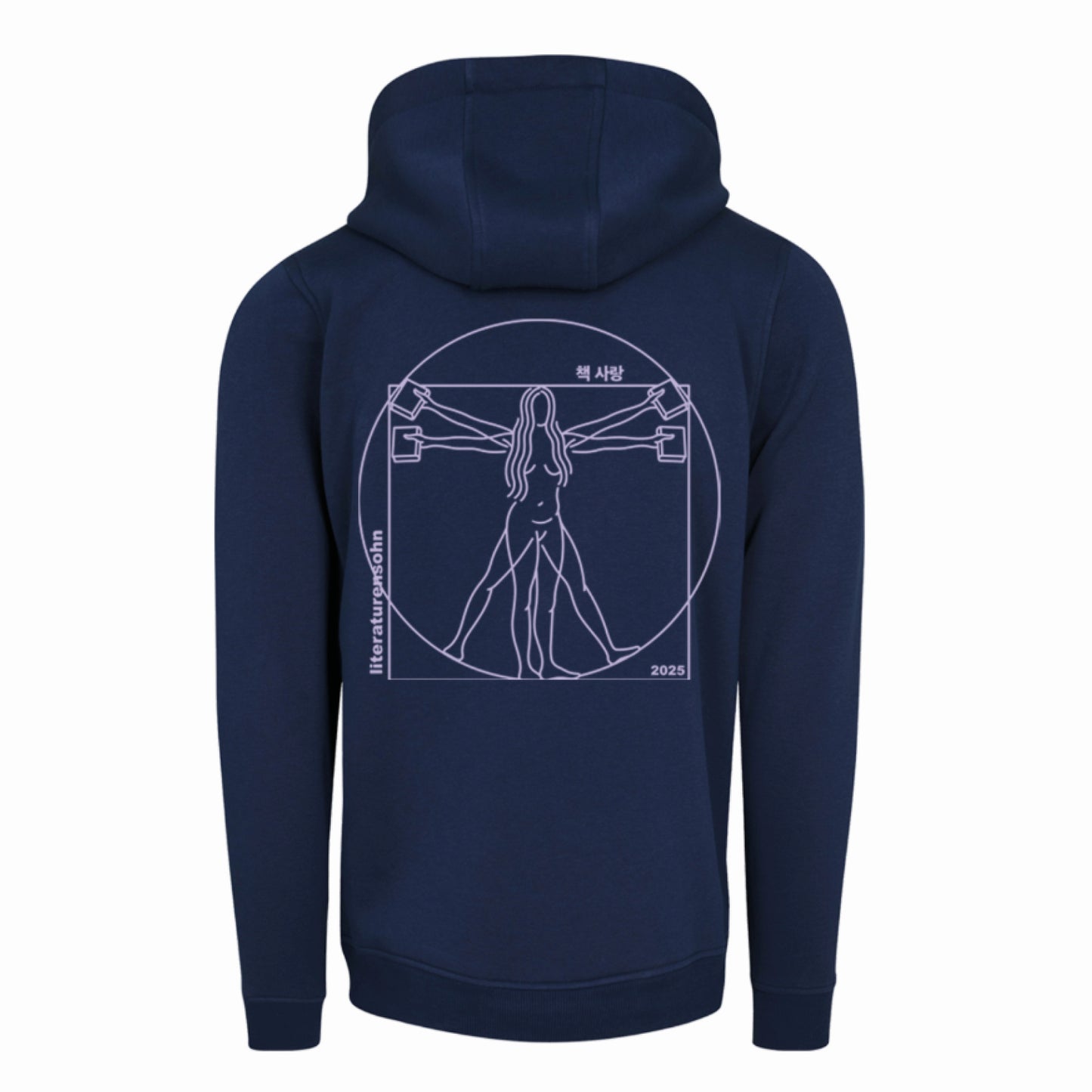 Vitruvianische Frau Hoodie (light navy)