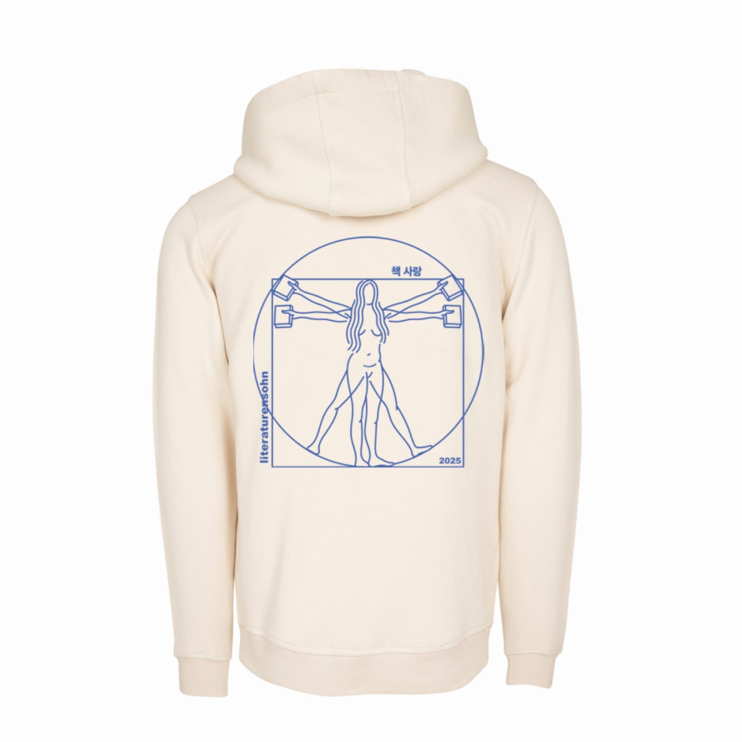 Vitruvianische Frau Hoodie (sand)