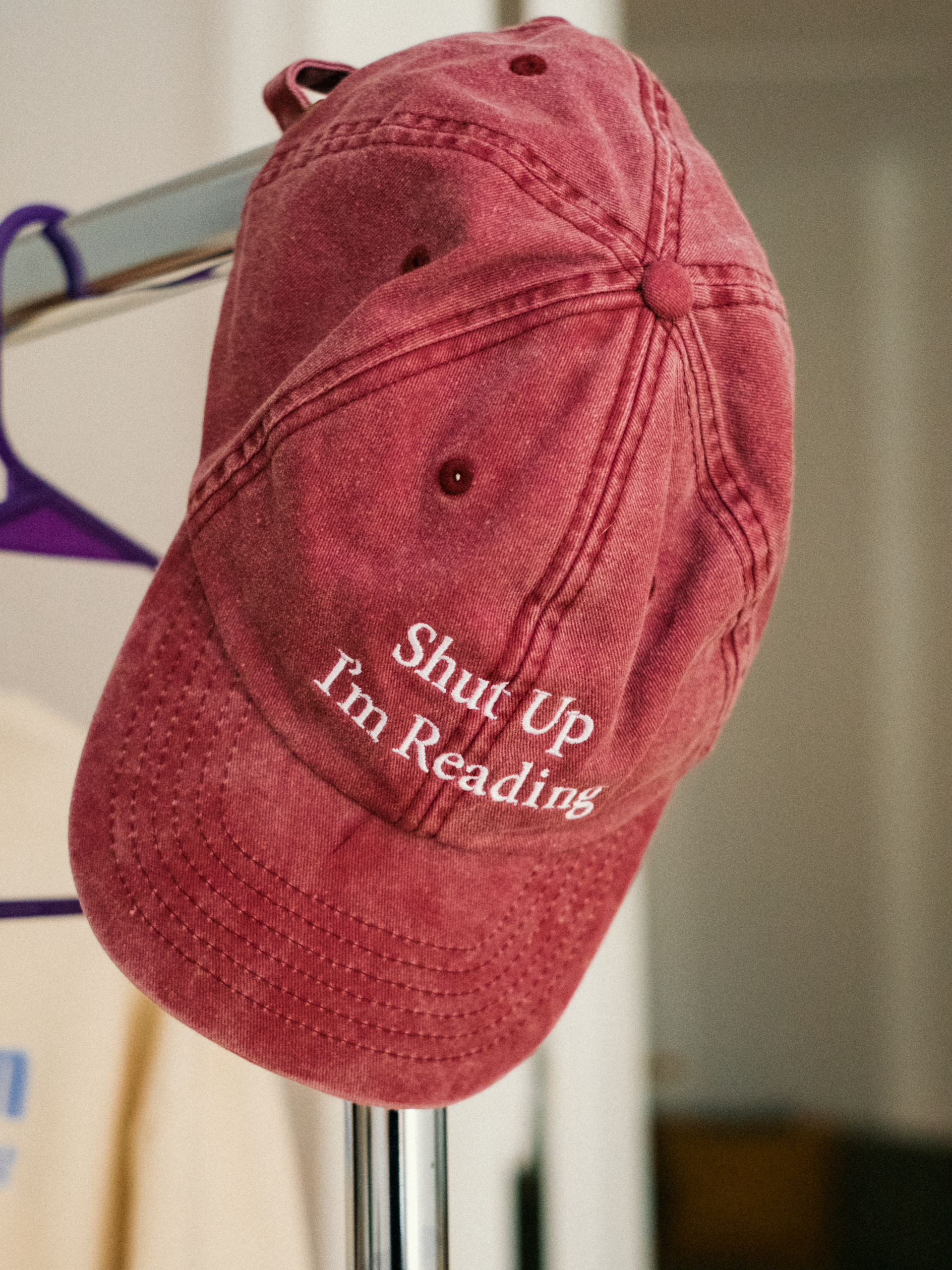 SHUT UP I'M READING cap