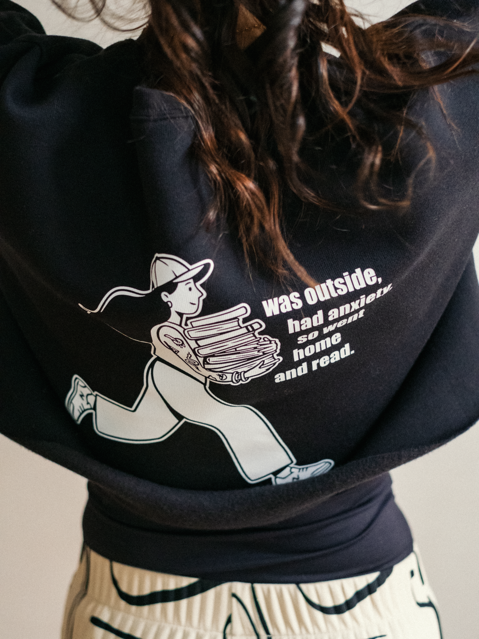 WENT HOME AND READ crop top