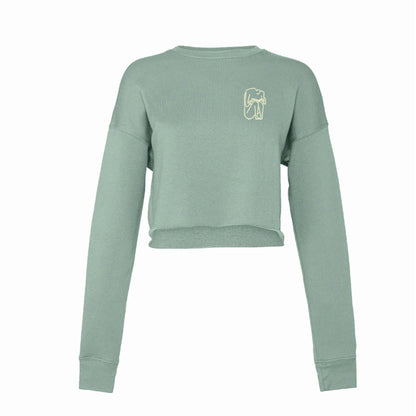 I SHOULD HAVE STAYED HOME AND READ crop top - mint green