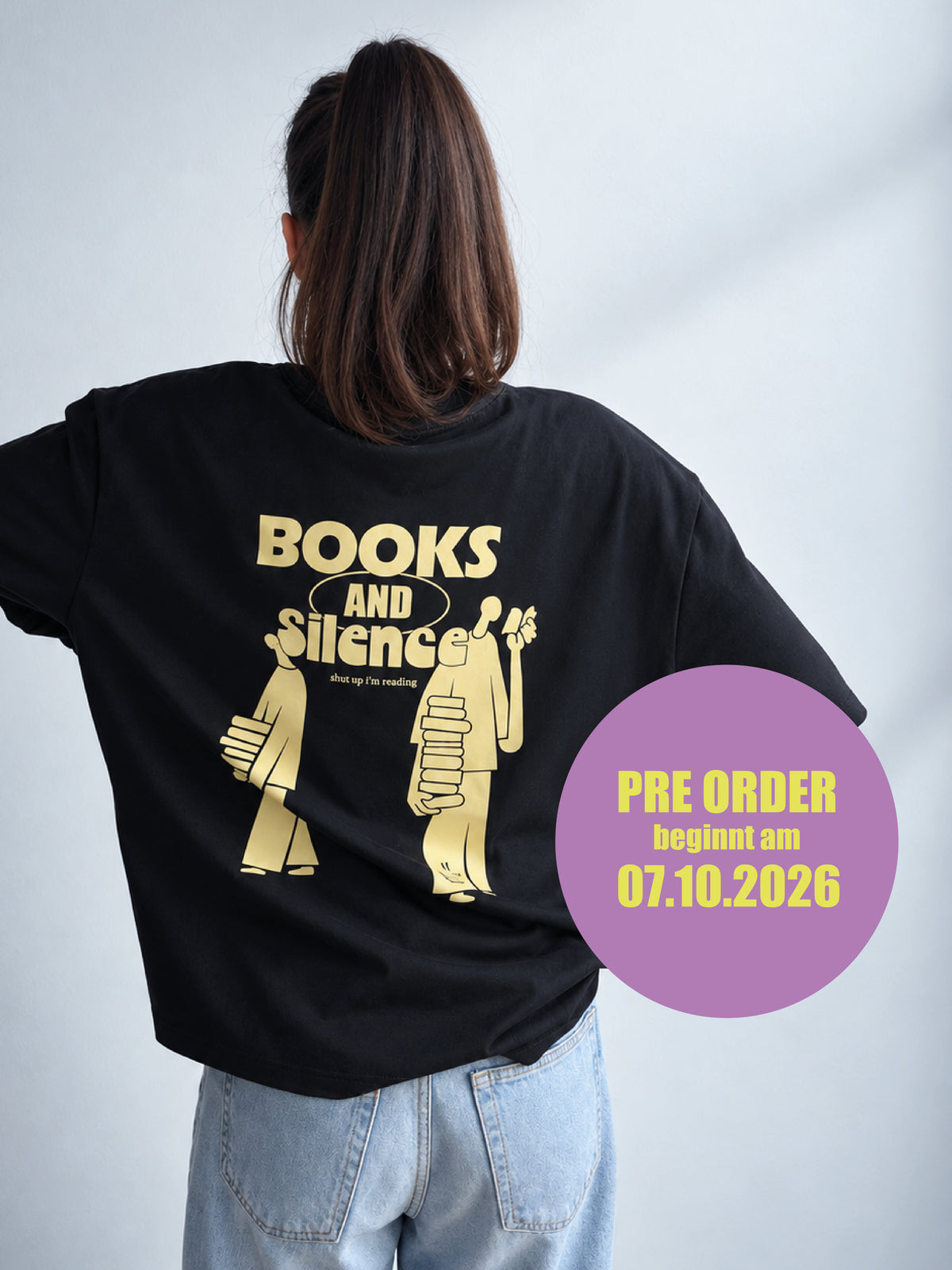 BOOKS & SILENCE - oversize shirt black
