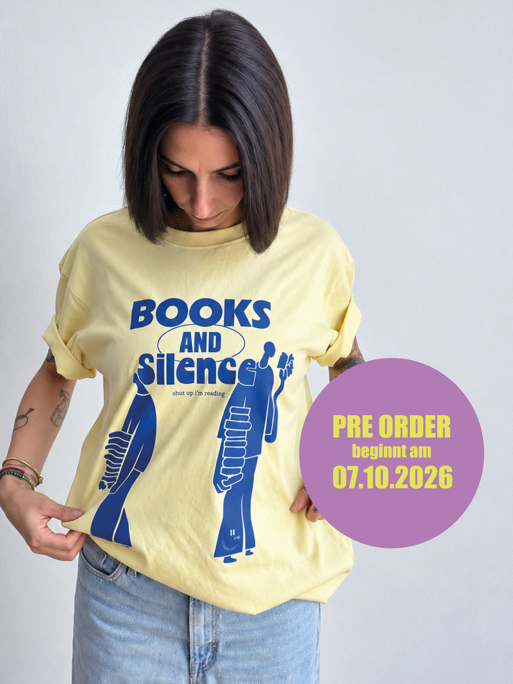 BOOKS & SILENCE - oversize shirt yellow