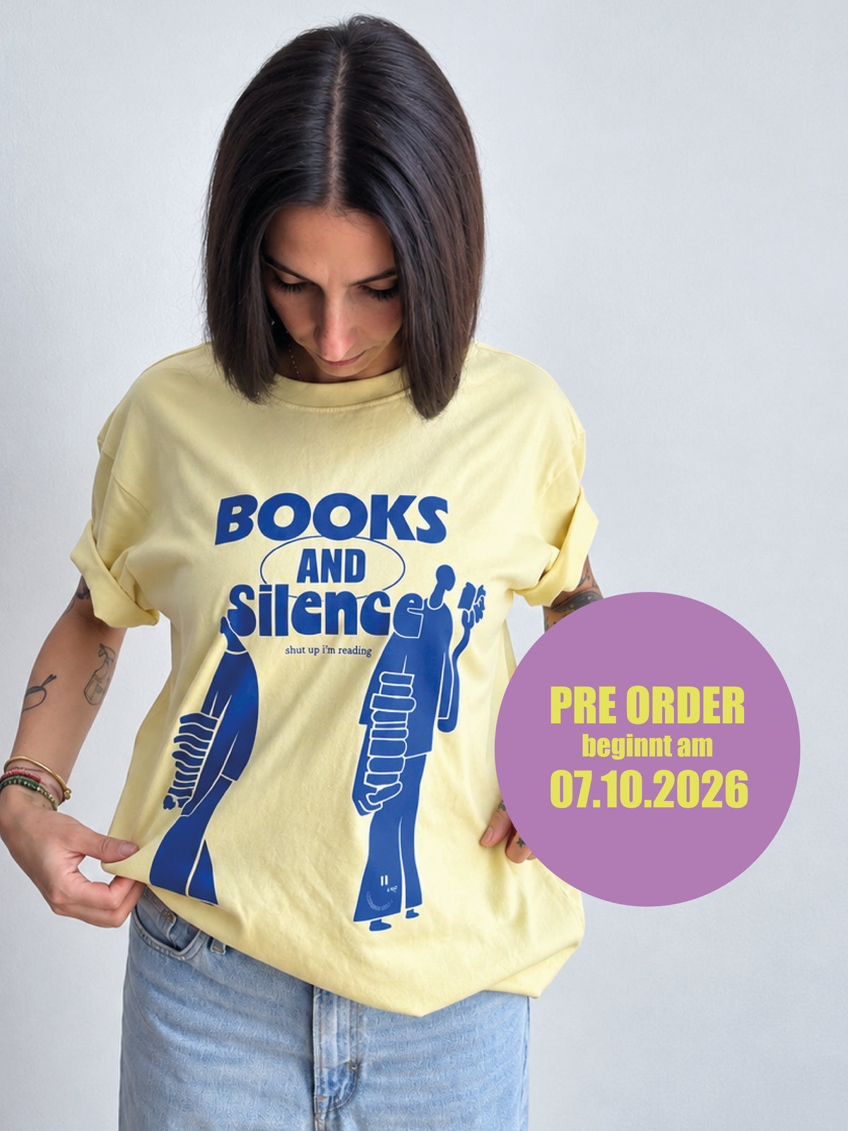 BOOKS & SILENCE - oversize shirt yellow