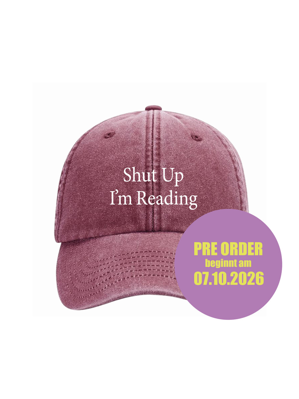 SHUT UP I'M READING cap