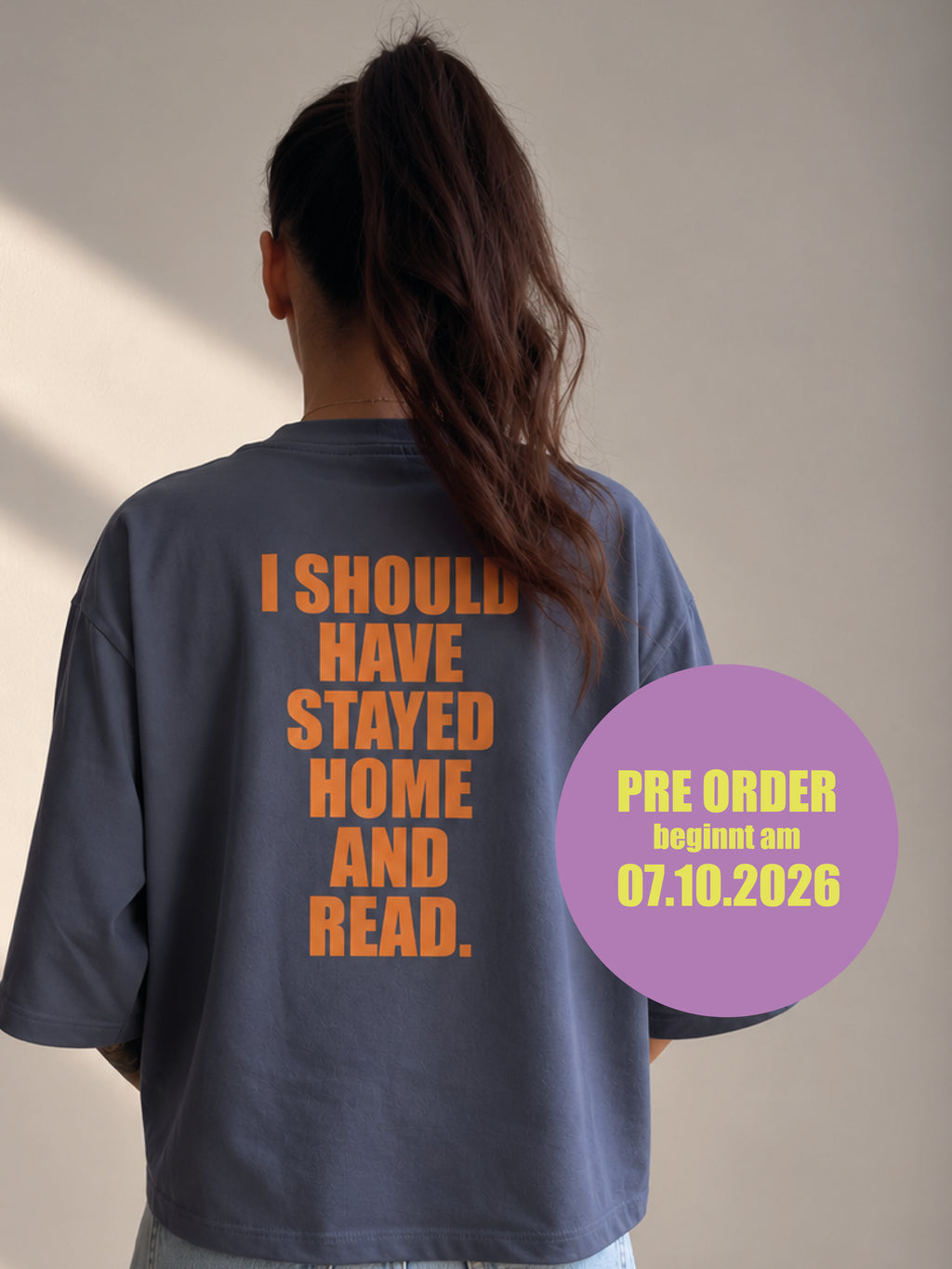 I SHOULD HAVE STAYED HOME - crop shirt