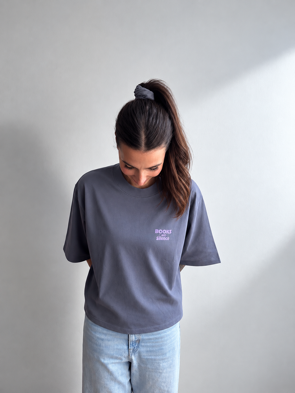 BOOKS & SILENCE - crop shirt