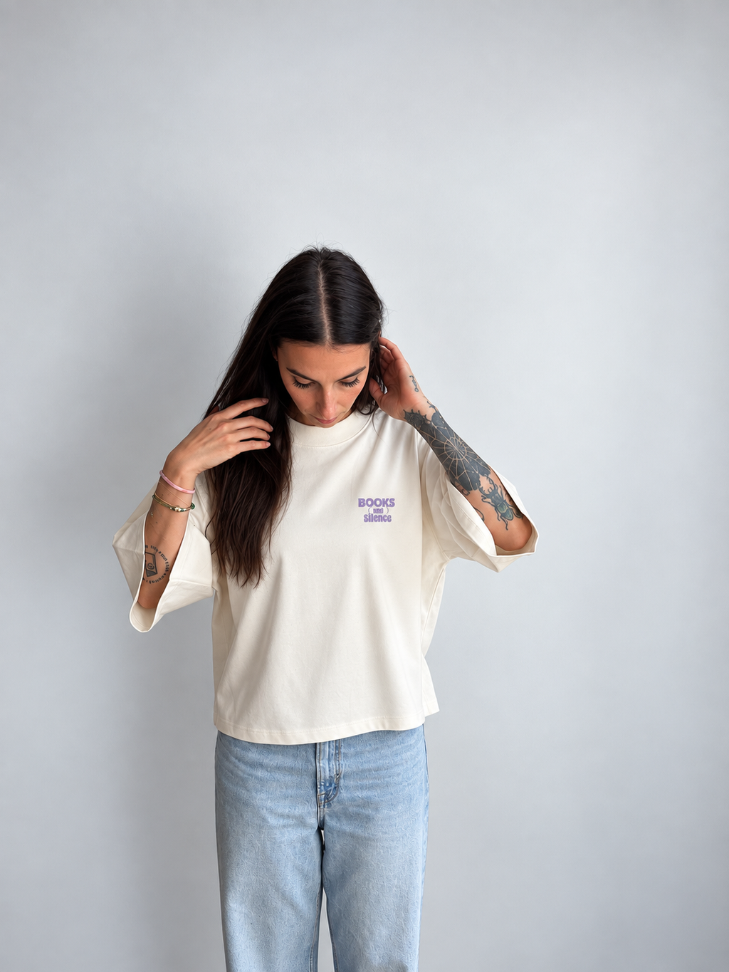BOOKS & SILENCE - crop shirt