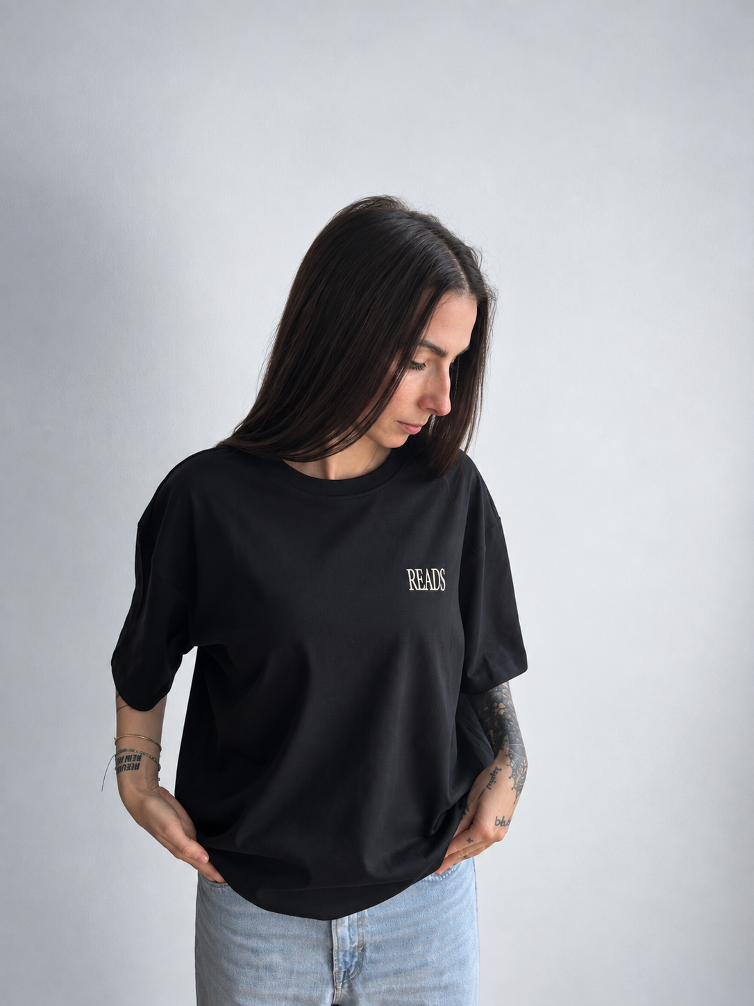 BOOKS & SILENCE - oversize shirt black