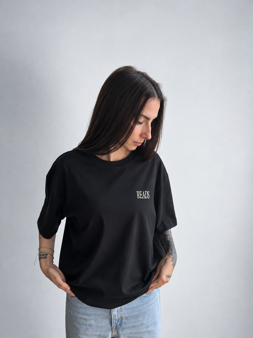 BOOKS & SILENCE - oversize shirt black