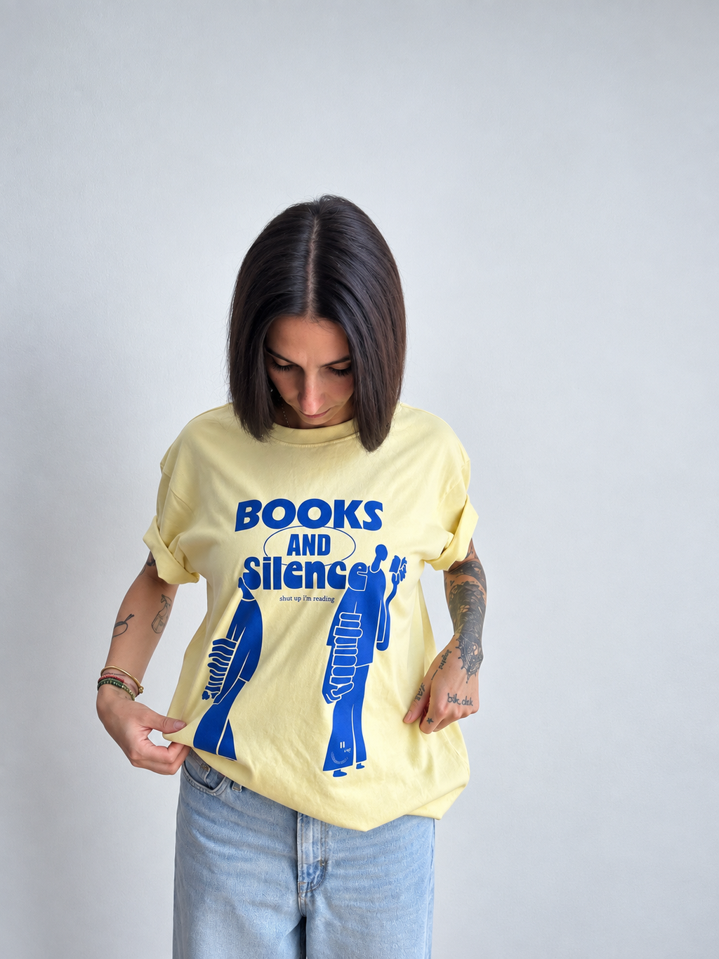 BOOKS & SILENCE - oversize shirt yellow