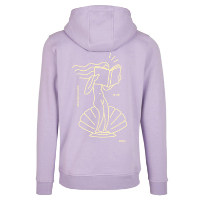 venus reading hoodie - lilac