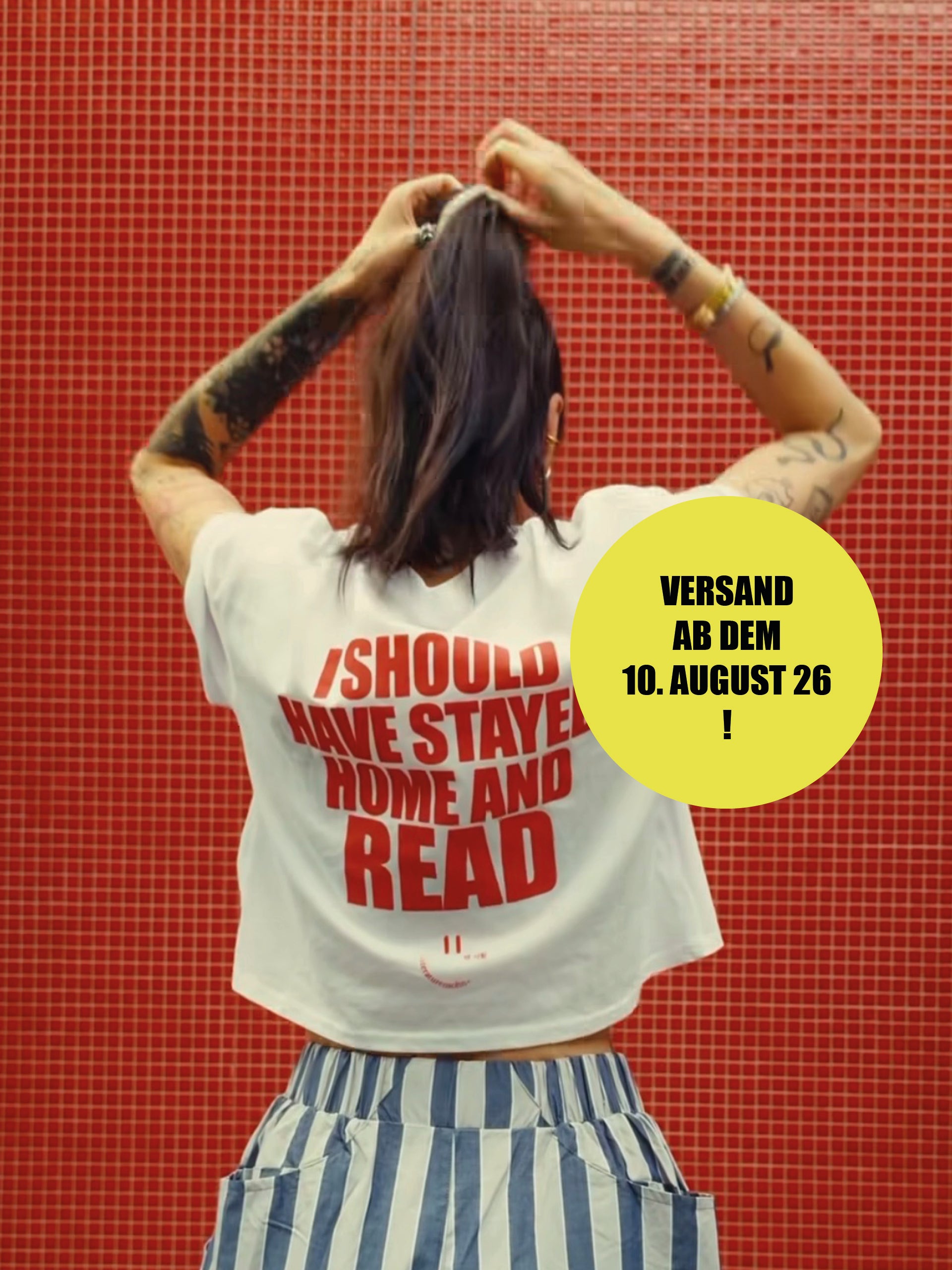 I SHOULD HAVE STAYED HOME AND READ crop shirt