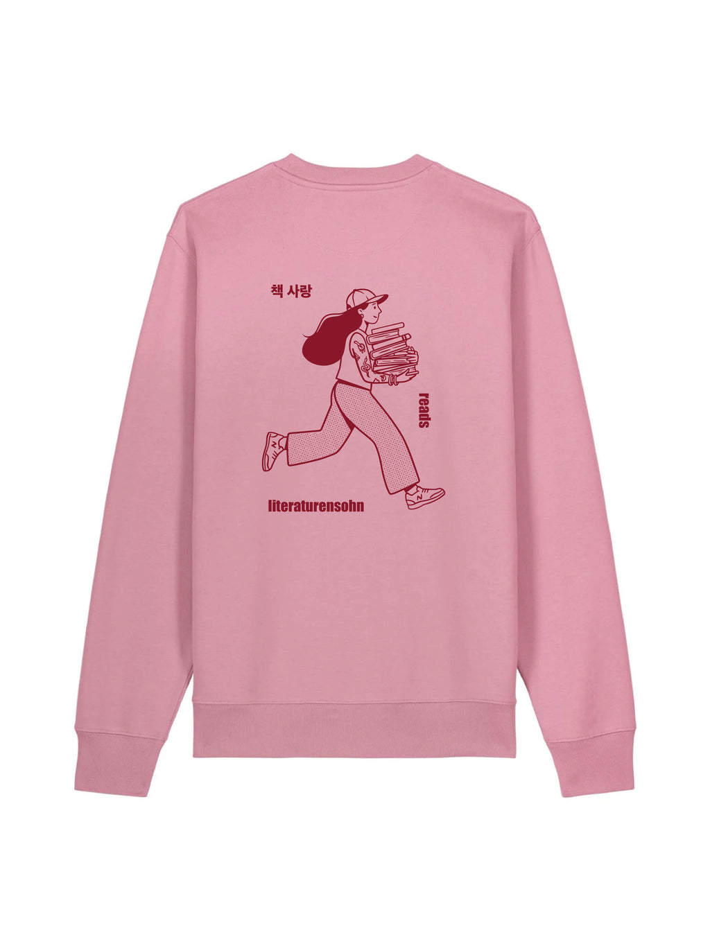 READ MORE BOOKS crew neck (dusty pink aka altrosa)