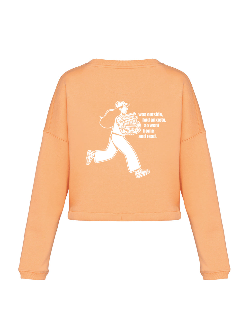 WENT HOME AND READ crop top