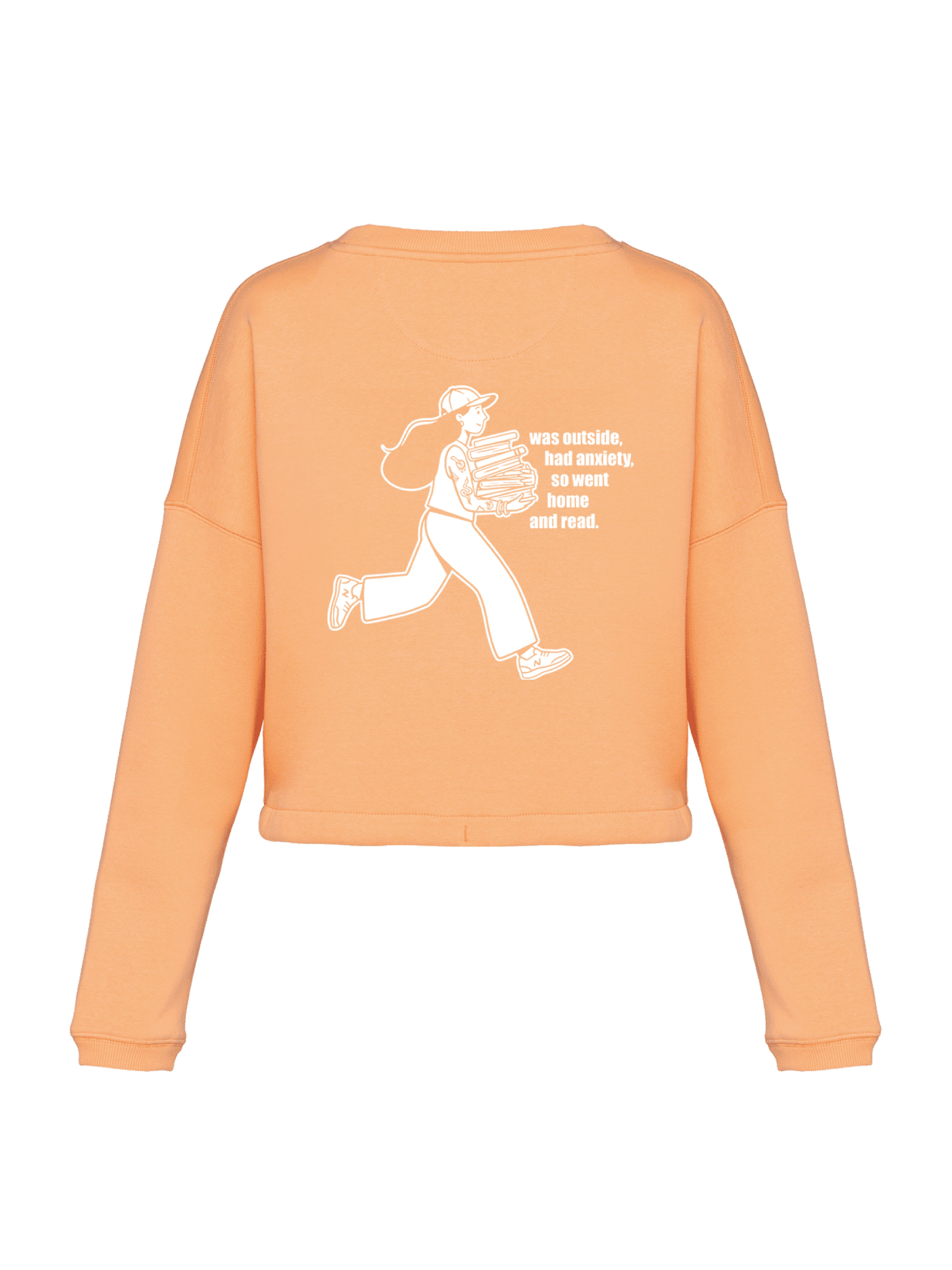 WENT HOME AND READ crop top